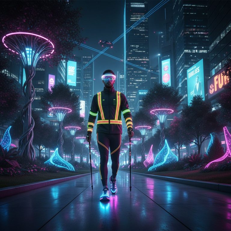 夜のノルディックウォーキング完全ガイド|安全に歩くためのLEDギア&コース選び【2026年版】