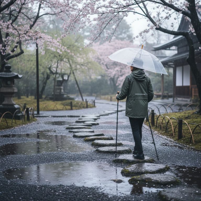 梅雨でも歩く!雨の日のノルディックウォーキング完全対策ガイド【レインウェア&コツ】