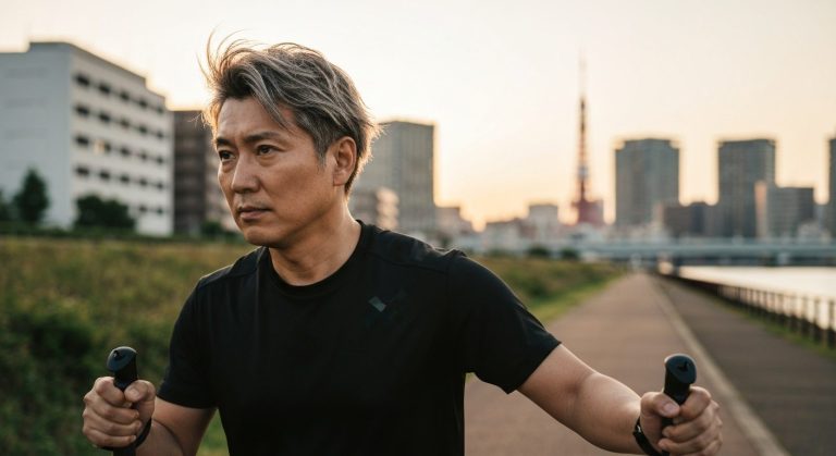 40-50代男性のノルディックウォーキング